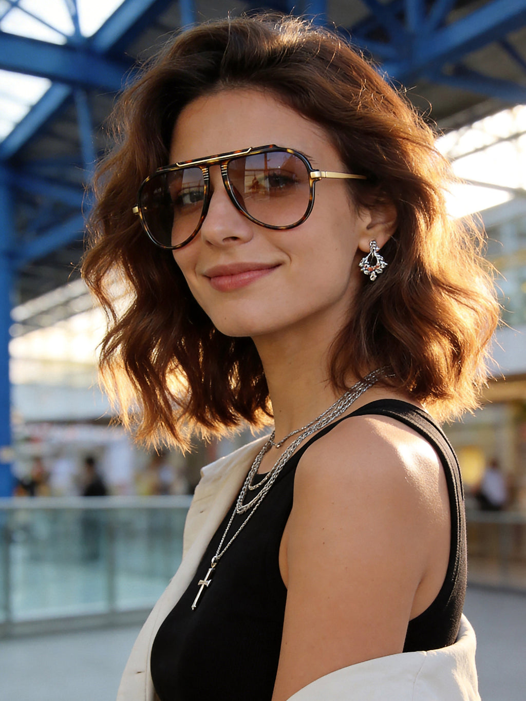 KIMORN Oversized 70s Aviator Sunglasses for Women