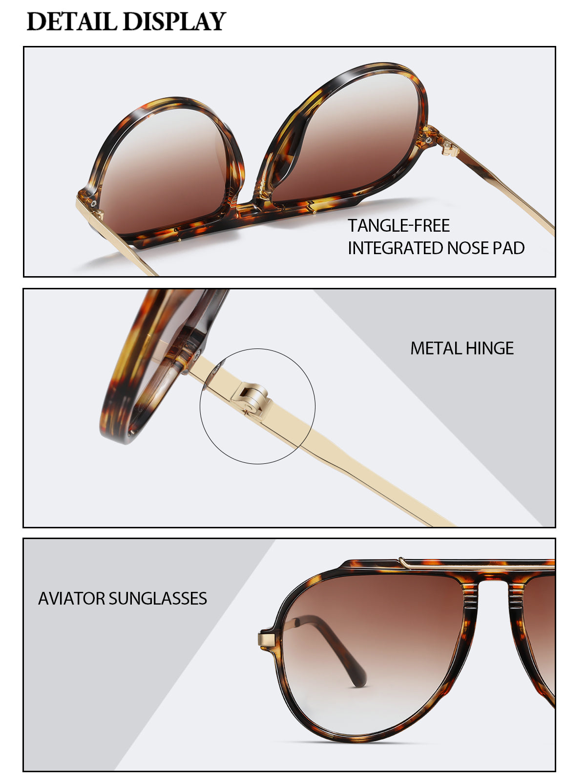 KIMORN Oversized 70s Aviator Sunglasses for Women