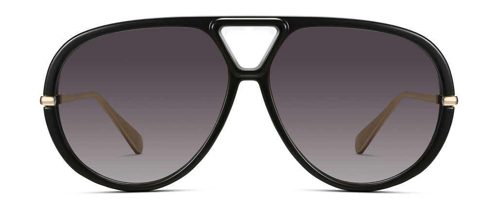 Double-Bridge Aviator Sunglasses