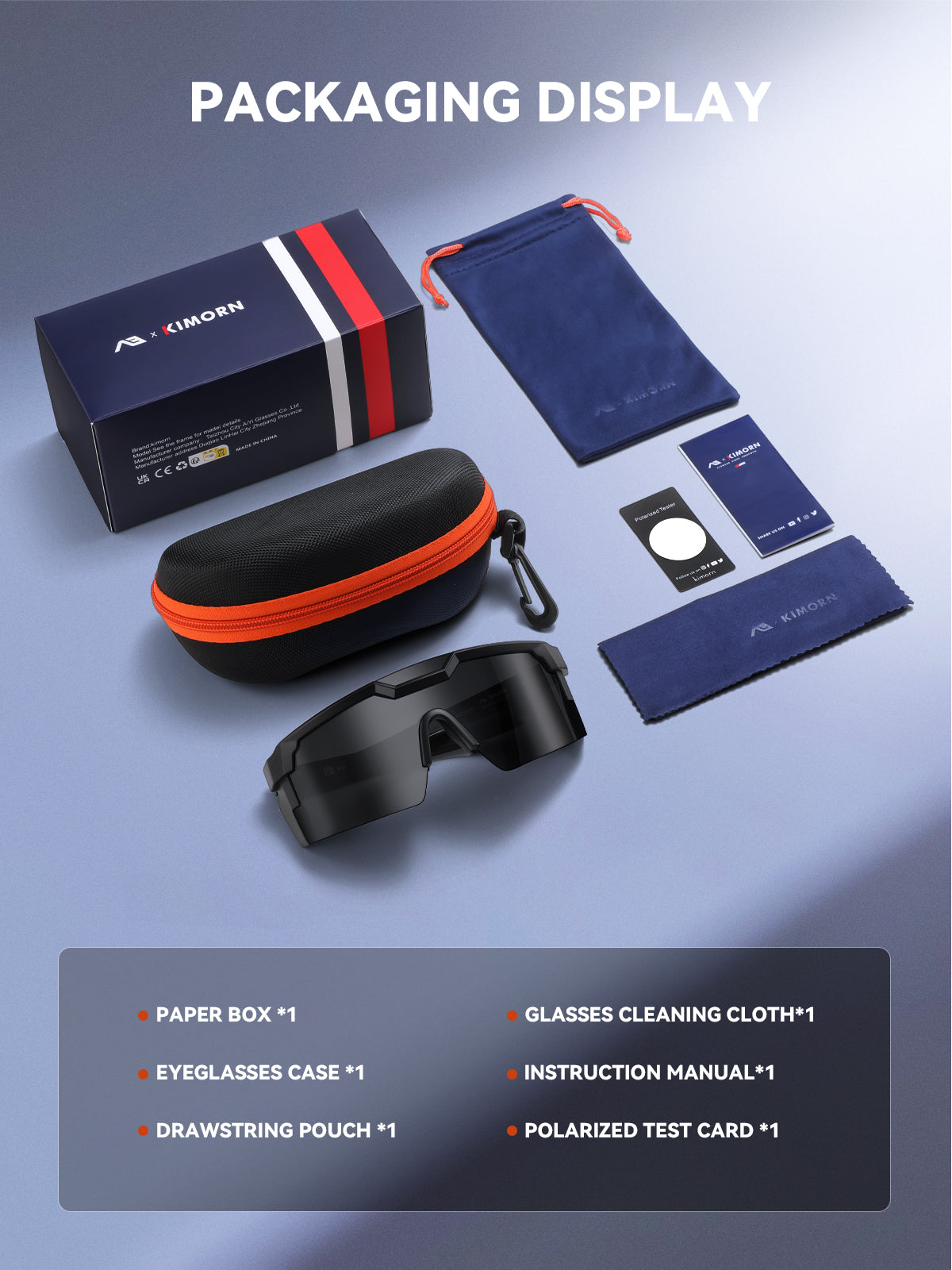 KIMORN Z87 Polarized Wraparound Sports Sunglasses