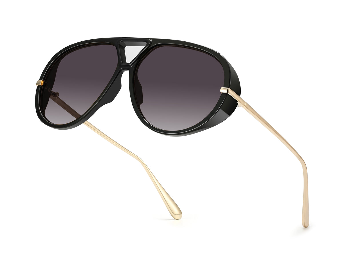 Double-Bridge Aviator Sunglasses