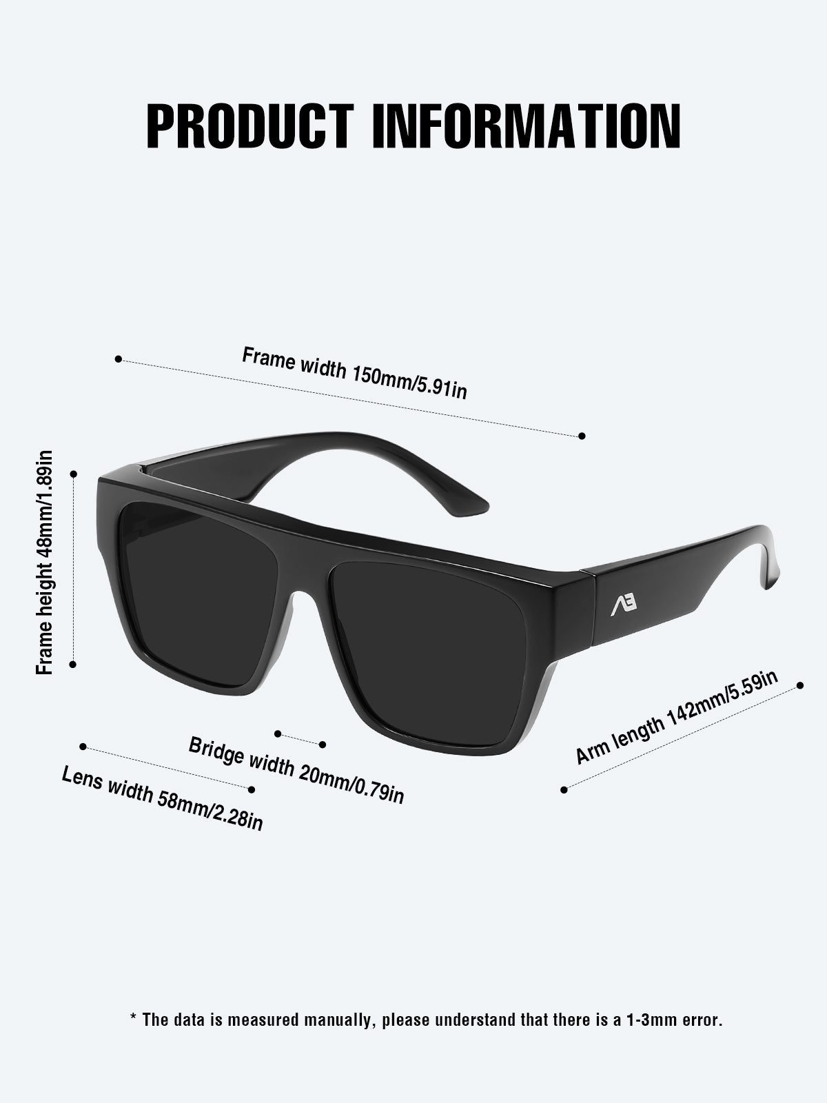 KIMORN Polarized Fit-Over Square Sunglasses
