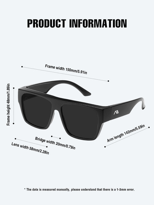 KIMORN Polarized Fit-Over Square Sunglasses