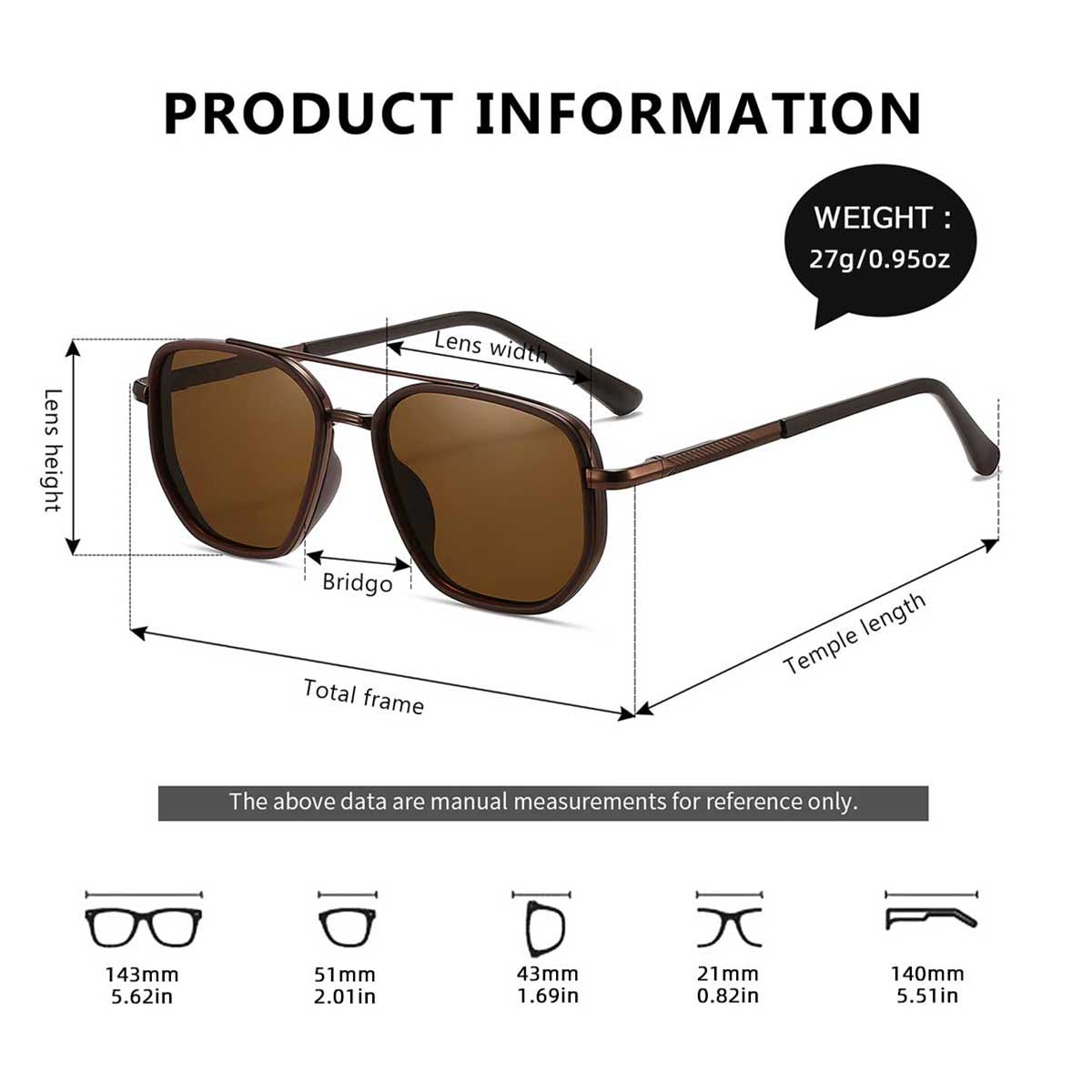 kimorn Tangle Free Polarized Aviator Sunglasses for Women Retro Square Metal Frame, UV400 Protection, Driving & Beach Shades
