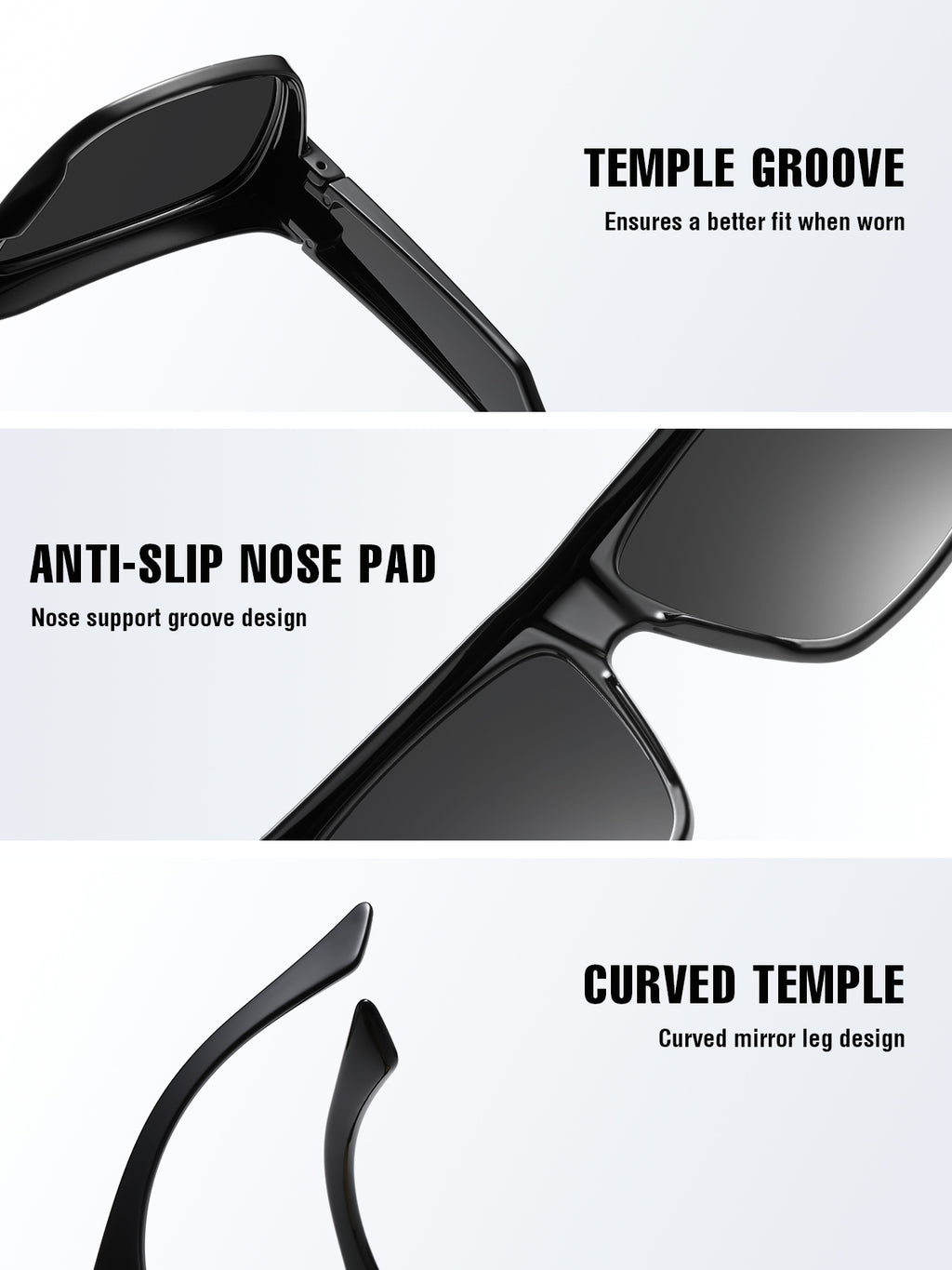 KIMORN Polarized Fit-Over Square Sunglasses