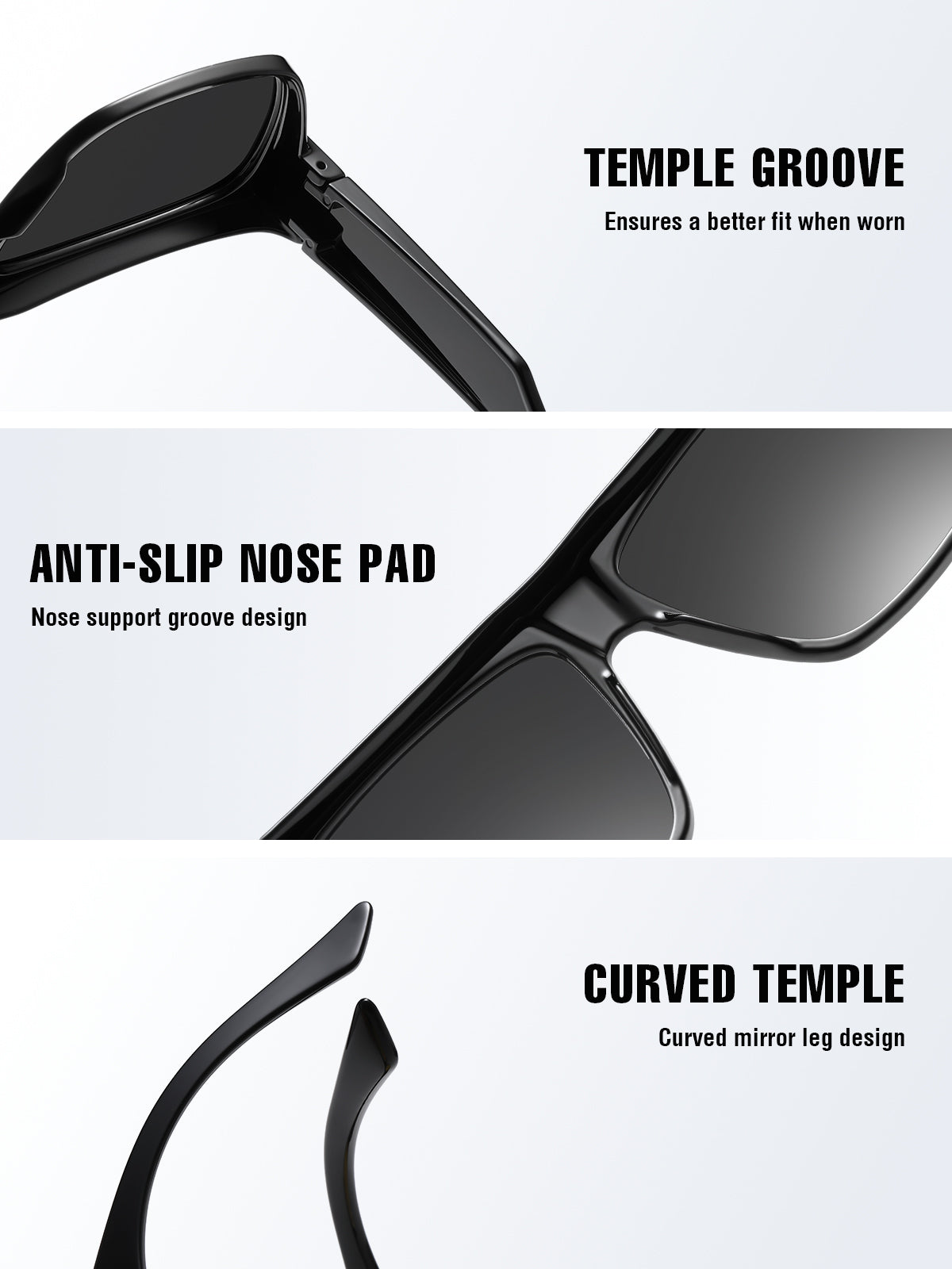 KIMORN Polarized Fit-Over Square Sunglasses
