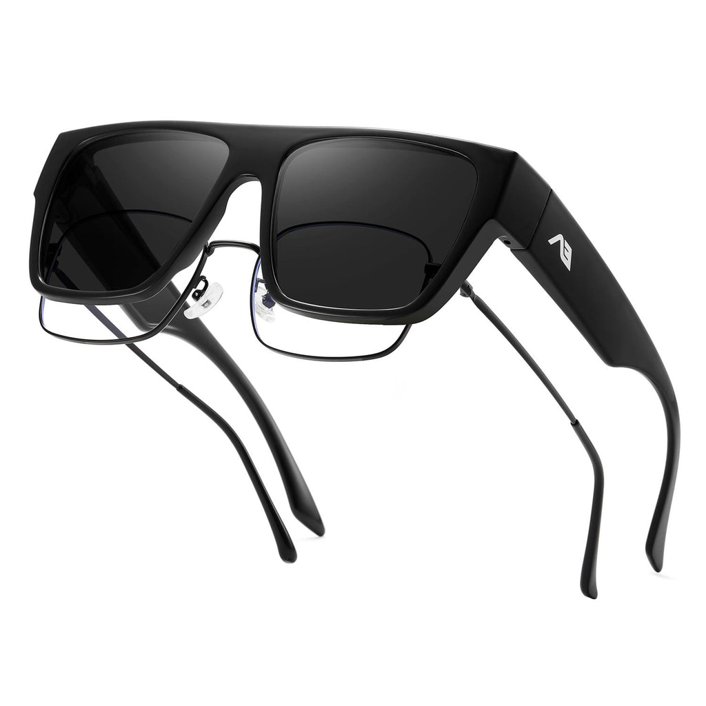 KIMORN Polarized Fit-Over Square Sunglasses