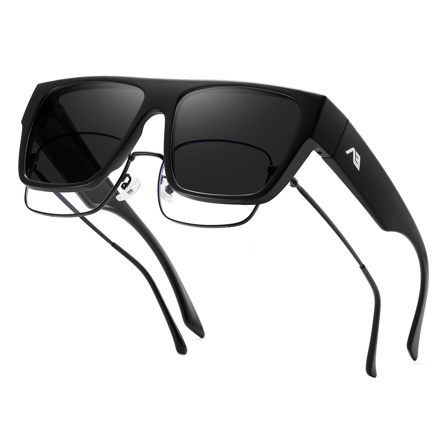 KIMORN Polarized Fit-Over Square Sunglasses