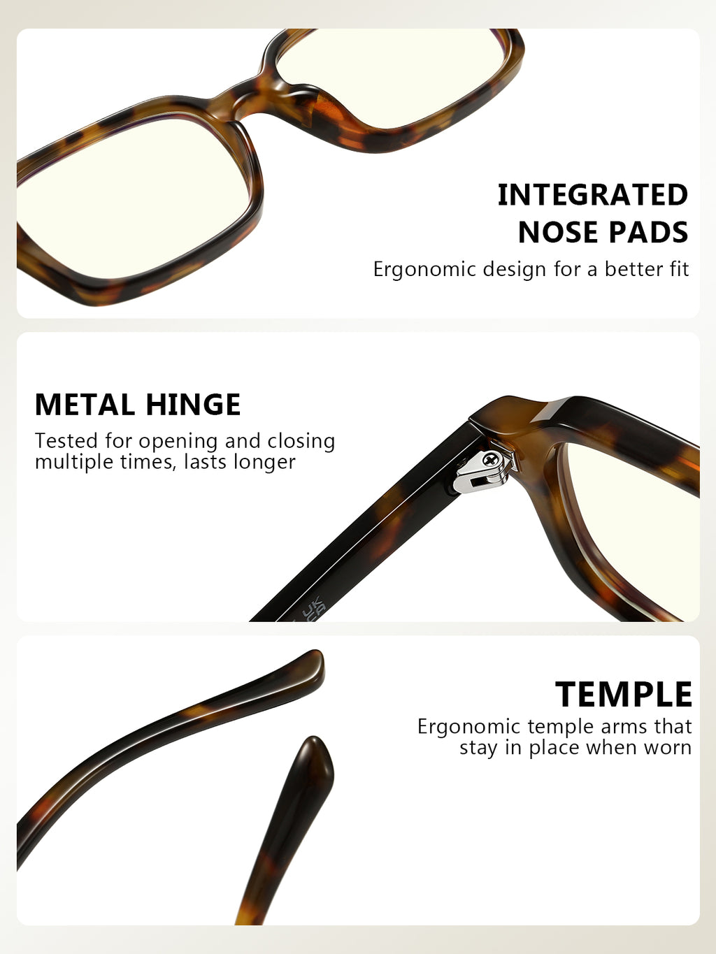 KIMORN Women's Rectangle Blue Light Blocking Glasses