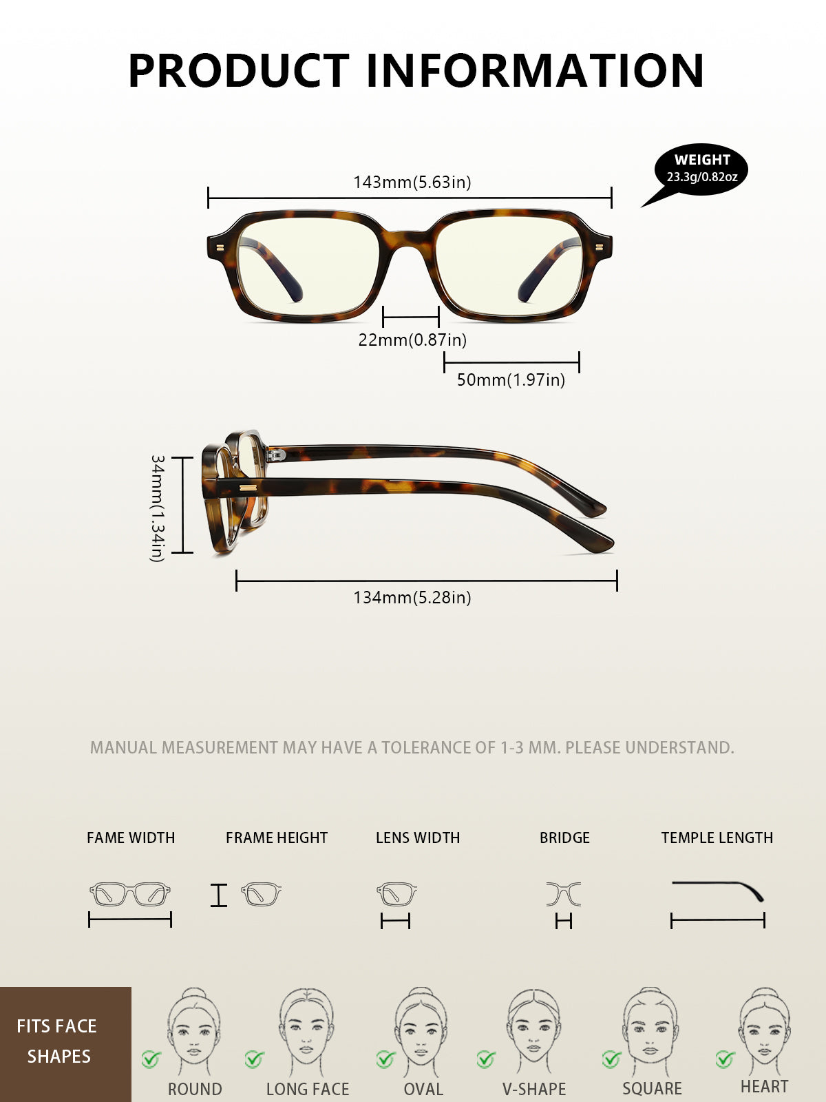 KIMORN Women's Rectangle Blue Light Blocking Glasses