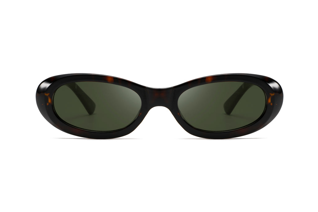 Retro Narrow Oval Sunglasses