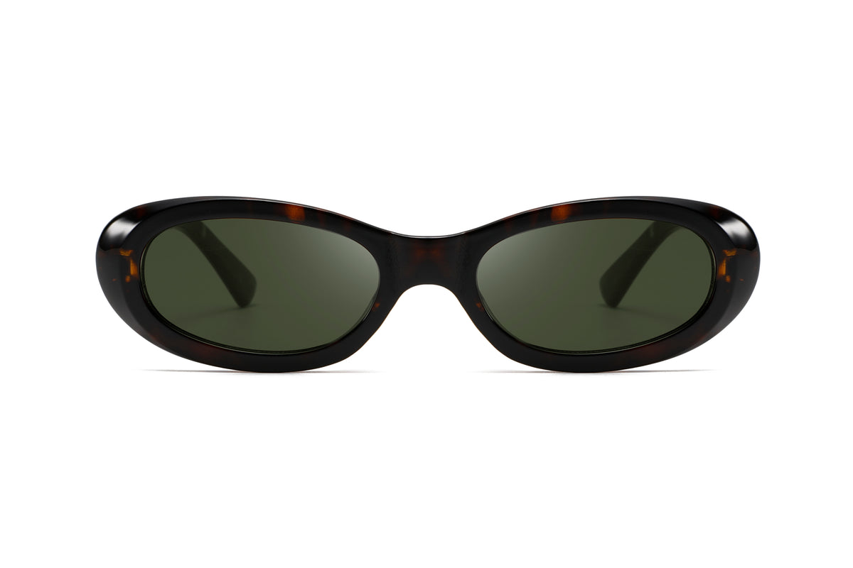 Retro Narrow Oval Sunglasses