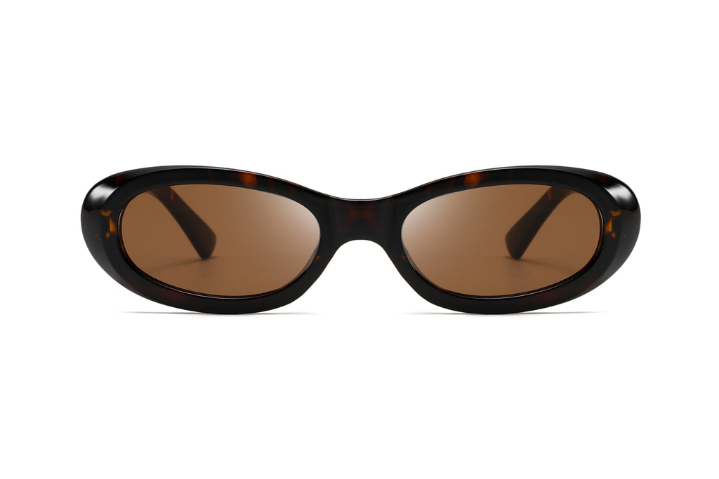 Retro Narrow Oval Sunglasses