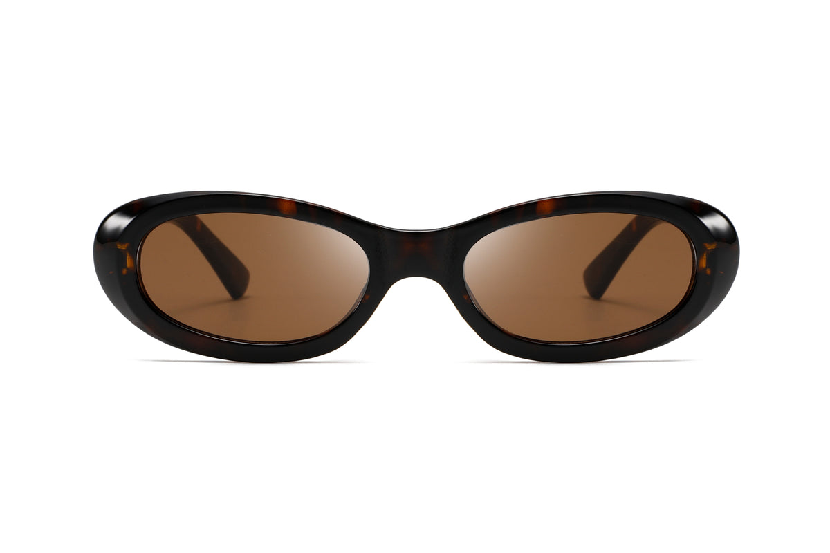 Retro Narrow Oval Sunglasses