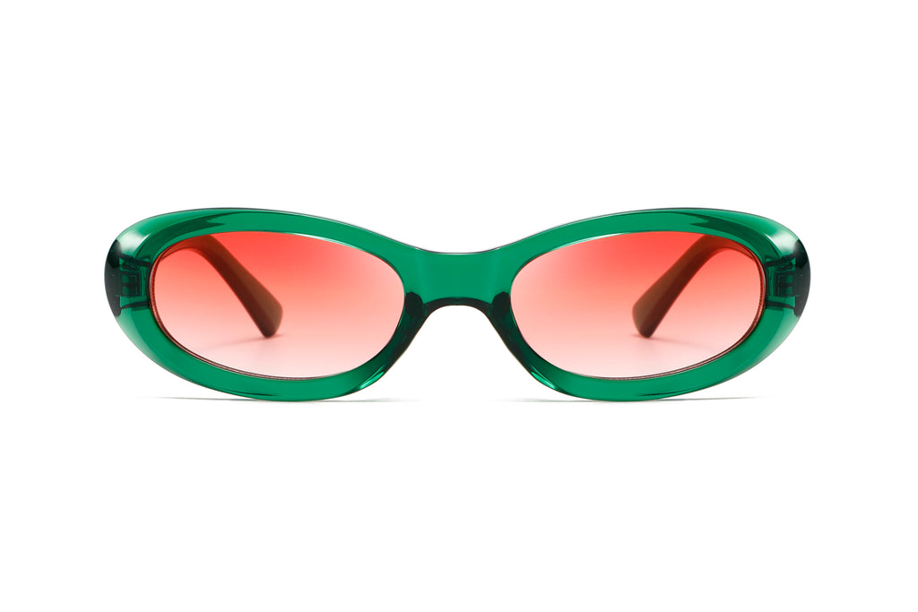 Retro Narrow Oval Sunglasses