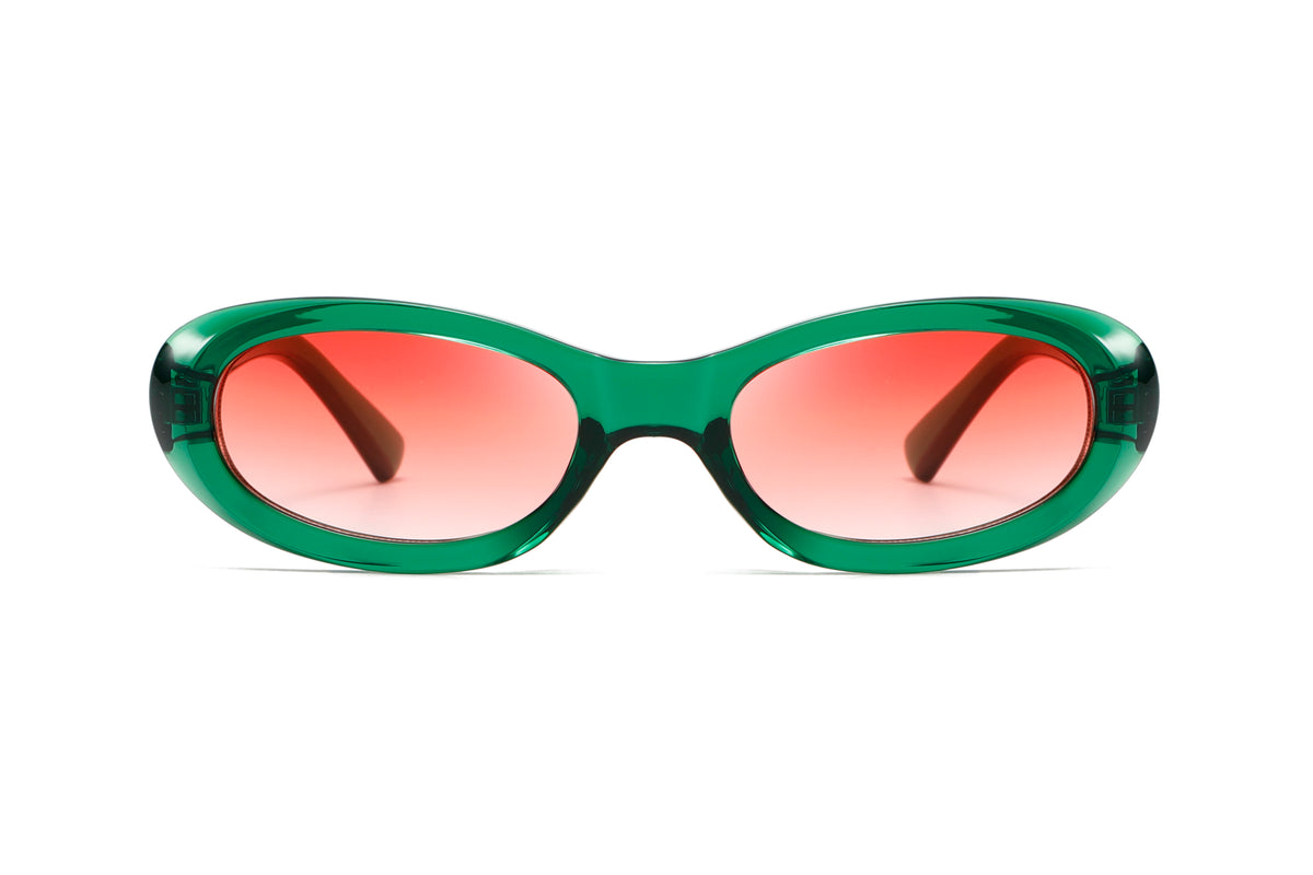 Retro Narrow Oval Sunglasses