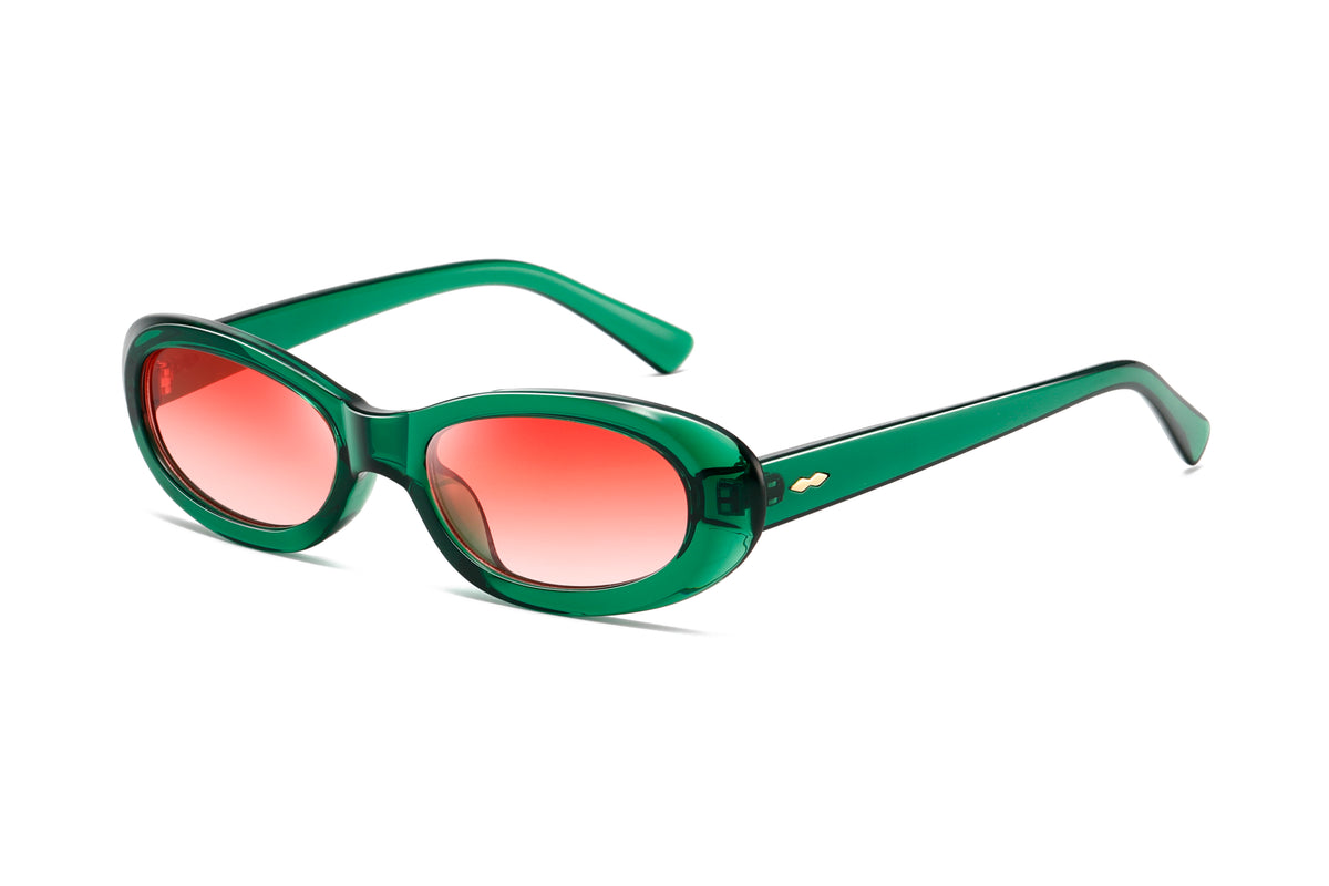 Retro Narrow Oval Sunglasses
