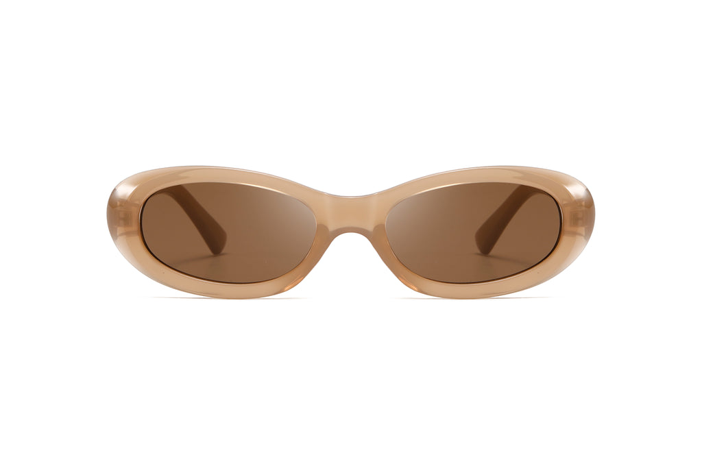 Retro Narrow Oval Sunglasses