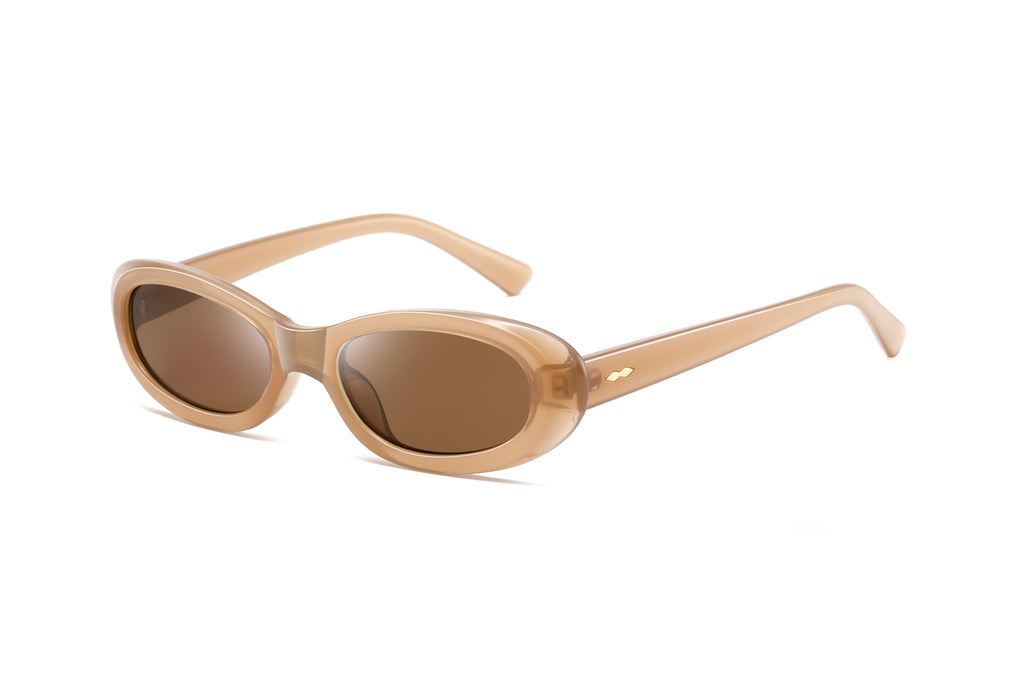 Retro Narrow Oval Sunglasses
