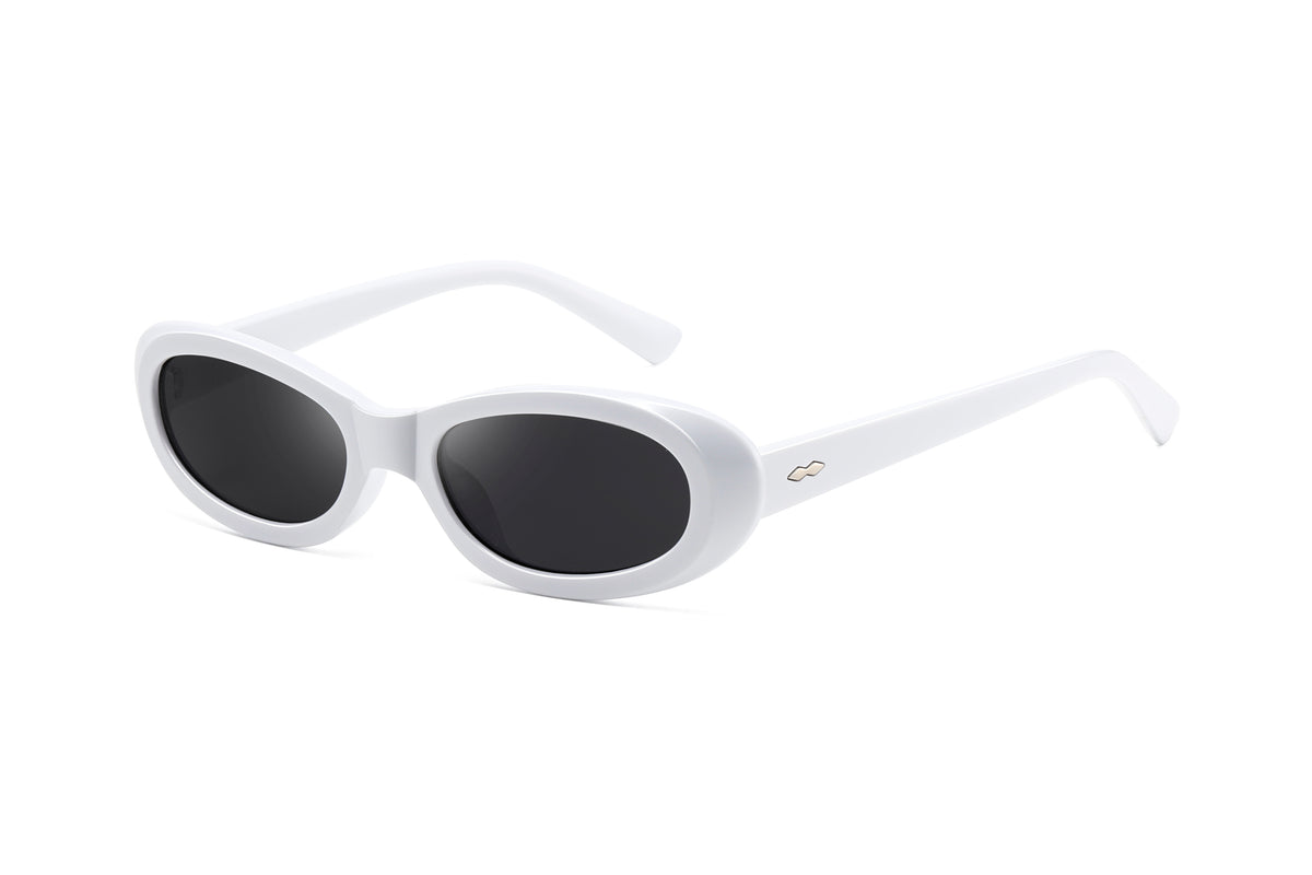 Retro Narrow Oval Sunglasses