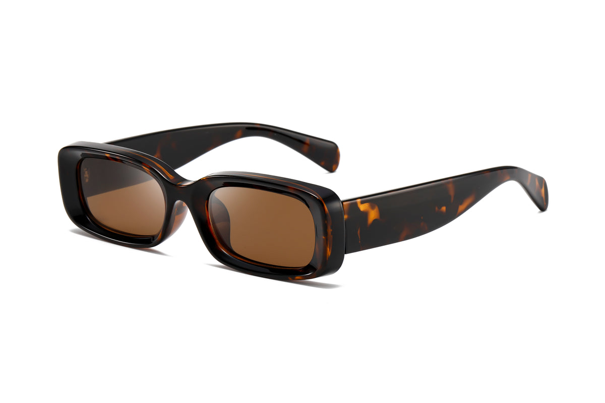 Retro Chunky Rectangular Sunglasses