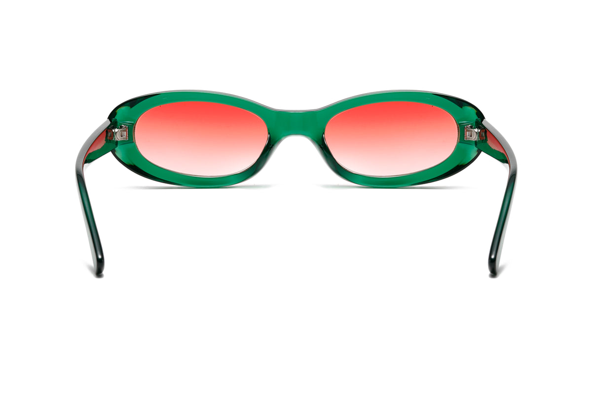 Retro Narrow Oval Sunglasses