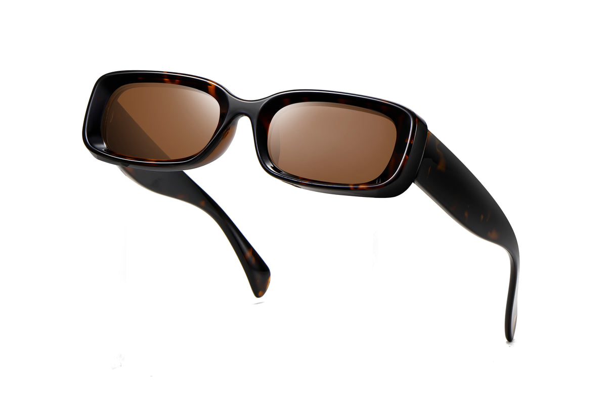 Retro Chunky Rectangular Sunglasses