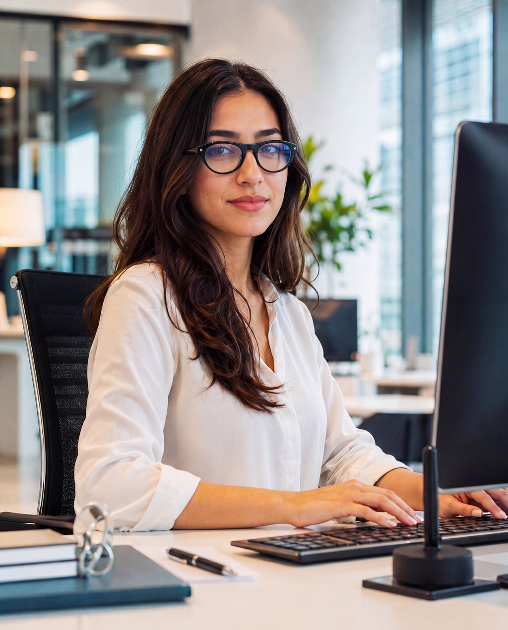 Cat-eye frame Anti-blue light glasses