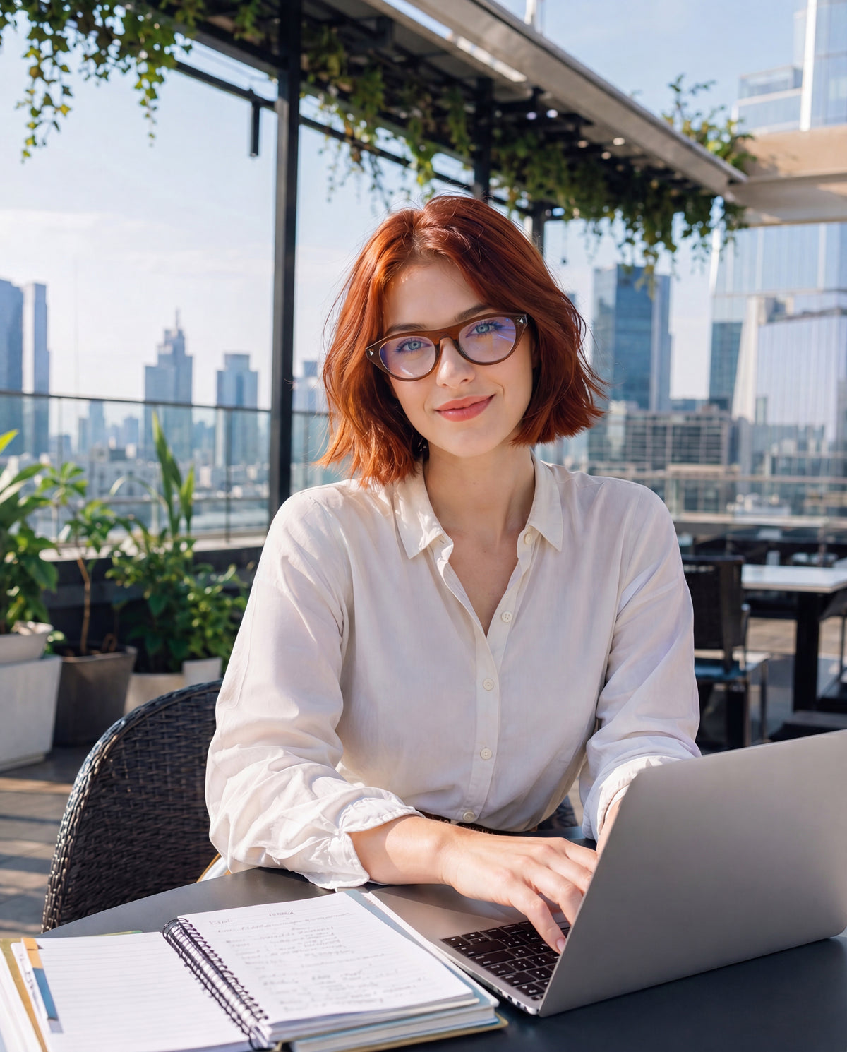 Cat-eye frame Anti-blue light glasses