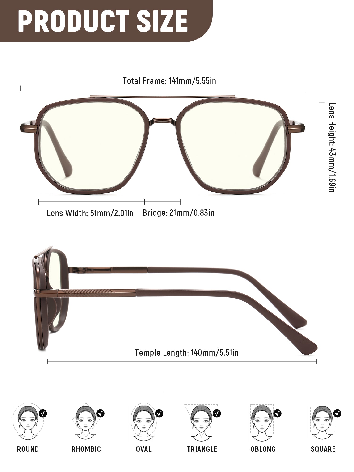 KIMORN Aviator Blue Light Glasses for Women and Men
